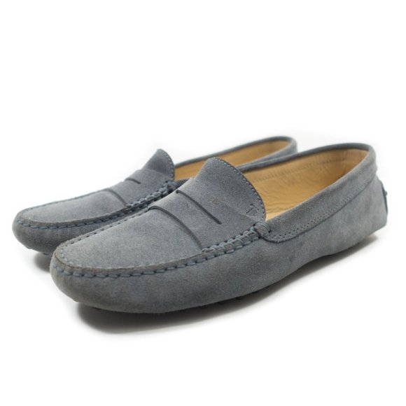 Tod's Shoes Tods Gommino Suede Leather Penny Loafer Driving Shoes